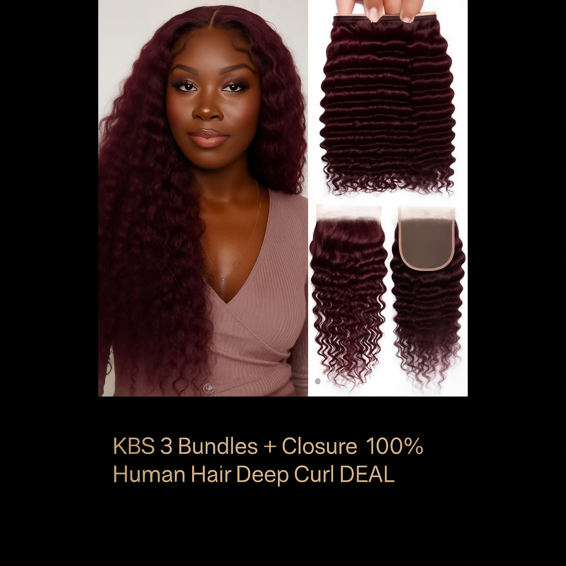 13A KBS 3 Bundles + Closure. 100% Human Hair BODY WAVE DEAL