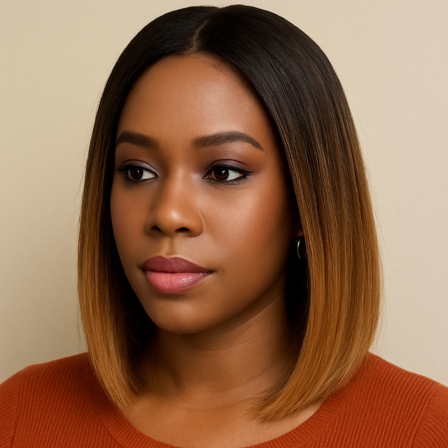 KBS 100% Human hair Bob style Wigs Transparent lace