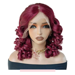 KBS 180% Density Glueless SDD Remy Bouncy Wave Human hair 18"
