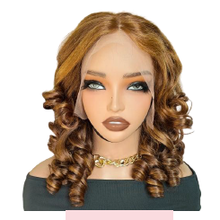 KBS 180% Density Glueless SDD Remy Bouncy Wave Human hair 18"