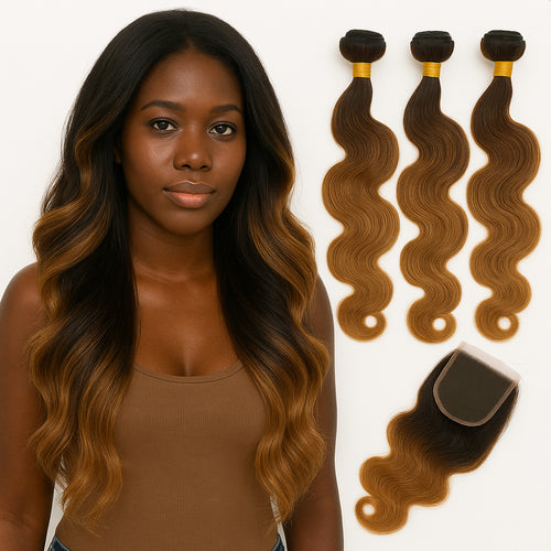 13A KBS 3 Bundles + Closure. 100% Human Hair BODY WAVE DEAL