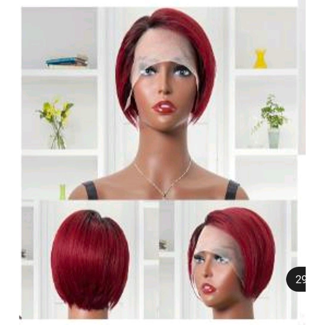 KBS T-part pixie 100% Human Hair wig